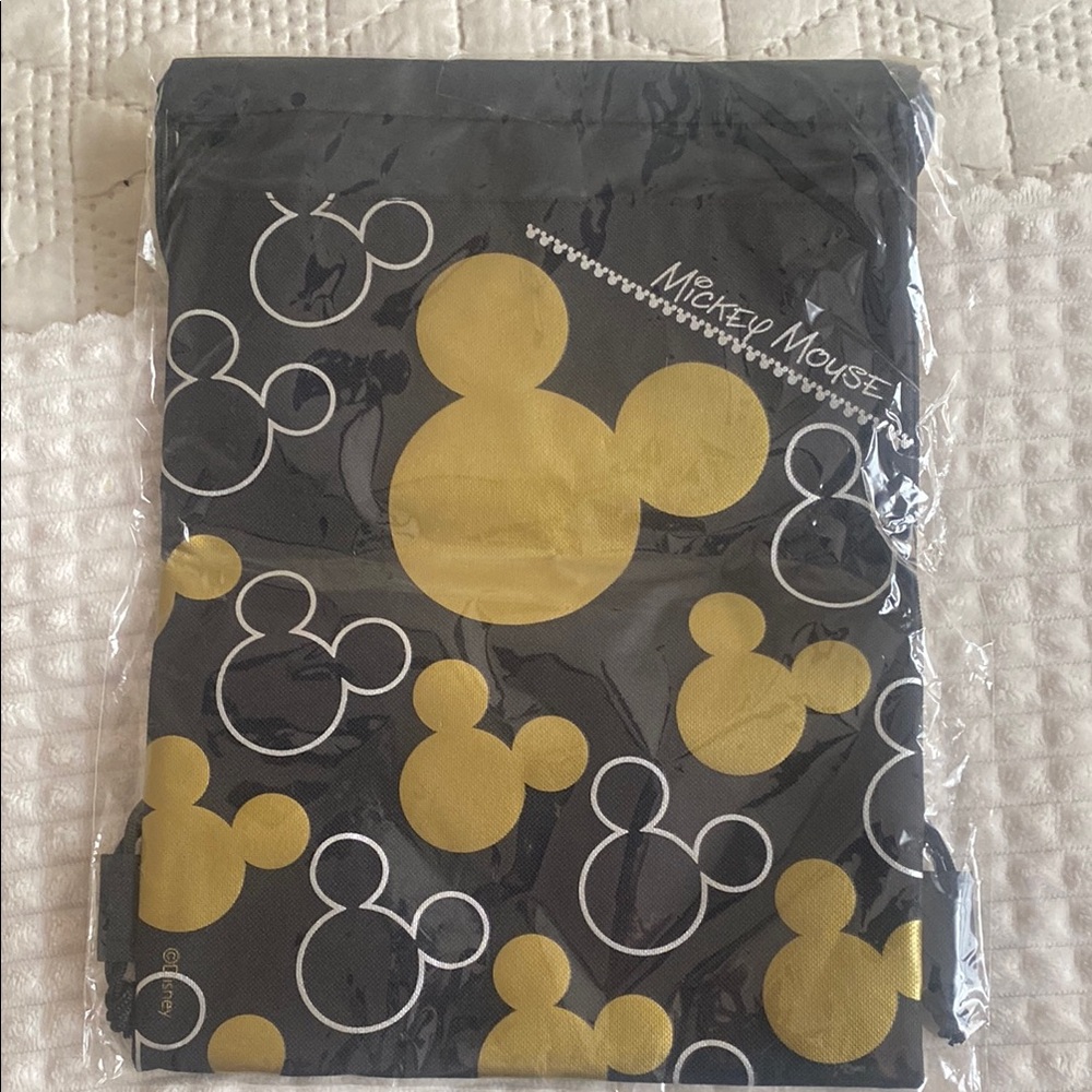 Disney Black and Blue Drawstring Bag